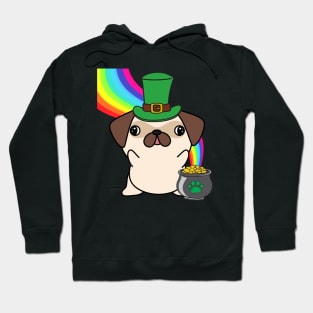 Funny pug celebrates st patricks day Hoodie